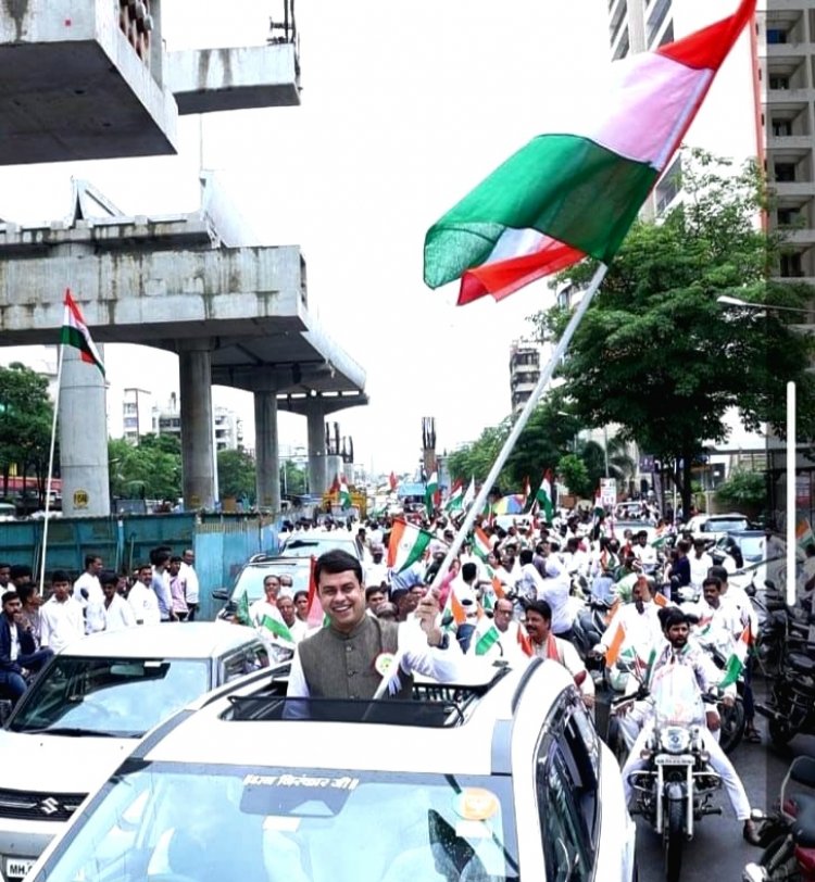 77 वां स्वतंत्रता दिवस : मीरा भायंदर में बीजेपी की तिरंगा यात्रा और बाइक रैली