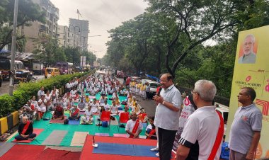सांसद श्री गोपाल शेट्टी सहित भाजपा नेताओं, कार्यकर्ताओं ने पर्व की तरह मनाया अंतरराष्ट्रीय योग दिवस....