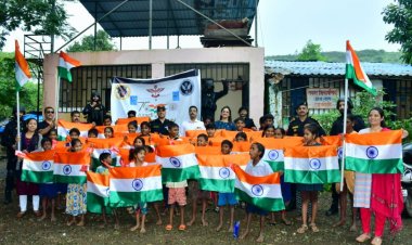 FLAG DISTRIBUTION AT REMOTE VILLAGES AND SCHOOLS BY 26 SCG, NSG