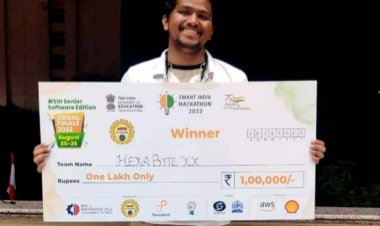 स्मार्ट इंडिया हैकथोन 2022 प्रतियोगिता में इंजीनियरिंग छात्र विशाल पांडे ने किया नाम रोशन