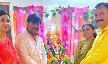 JAI GANESH : भाजपा नेता उदयप्रताप सिंह  के निवास पर खुशियों के उत्सव का श्री गणेश