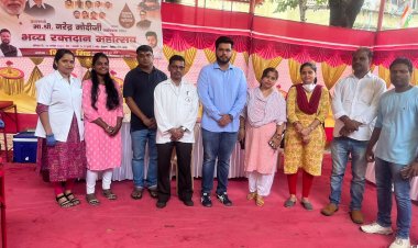 प्रधानमंत्री के जन्मदिन पर चांदीवली में लगा रक्तदान शिविर .....