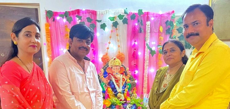 JAI GANESH : भाजपा नेता उदयप्रताप सिंह  के निवास पर खुशियों के उत्सव का श्री गणेश