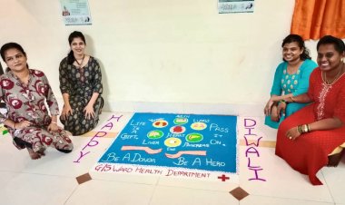 जी/दक्षिण आरोग्य विभाग ने बनाई अवयवदान का संदेश देती अद्भुत रंगोली