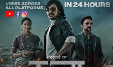 The Hindi teaser of Anand Pandit’s “Underworld Ka Kabzaa” starring superstar Upendra and Kiccha Sudeepa crosses 7.5 million views in just 24 hours”
