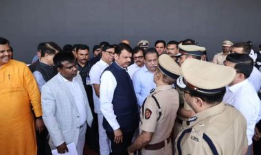 प्रधानमंत्री श्री नरेंद्र मोदी की बीकेसी में होनेवाली ऐतिहासिक सभा कल :  सभा स्थल का भाजपा नेताओं ने किया दौरा