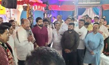  कांदिवली में माता की चौकी के दिव्य आयोजन में पहुंचे सांसद श्री गोपाल शेट्टी