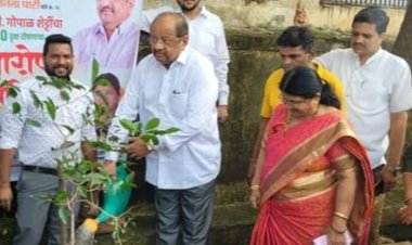 सांसद गोपाल शेट्टी के "संकल्प 1000 वृक्ष" अभियान अंतर्गत गोराई में शुरू हुआ पौधारोपण