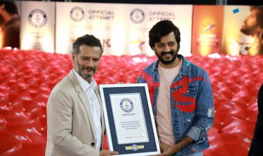 Star Pravah वाहिनीने रचला गिनीज वर्ल्ड रेकॉर्ड्स : ब्लॉकबस्टर ‘वेड’ चित्रपटाच्या वर्ल्ड टेलिव्हिजन प्रीमियर निमित्ताने रितेश देशमुख यांच्या उपस्थितीत झाली अनोख्या विक्रमाची नोंद