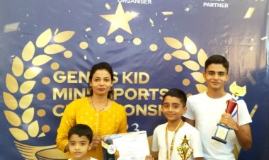 जीनियस किड माइंड स्पोर्ट्स चैंपियनशिप में विशेष उपाध्याय ने जीता पुरस्कार 