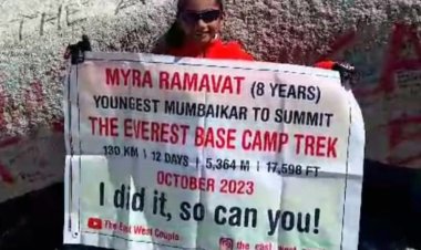 मुंबई की सबसे कम उम्र की एवरेस्ट फतेह करनेवाली पर्वतारोही होने का खिताब मायरा रामावत ने किया अपने नाम 
