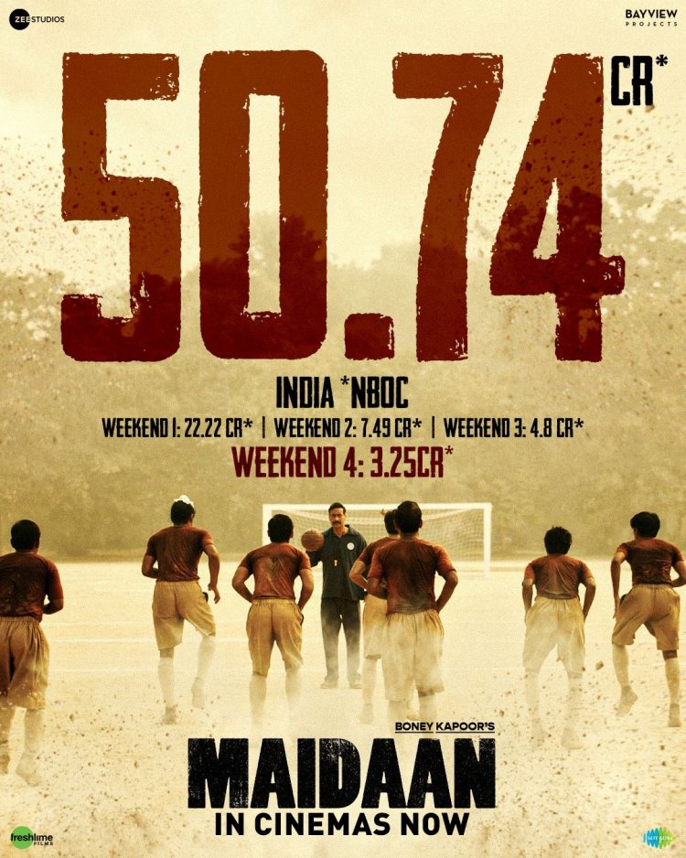 With over 50 crs at the NBOC, Maidaan Continues To Captivate Audiences And Enjoys a Successful Run