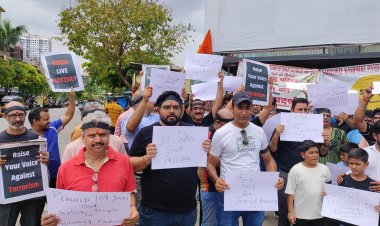 सारस्वत कश्मीरी पंडित विकास परिषद ने किया मीरा रोड में शांतिपूर्ण प्रदर्शन