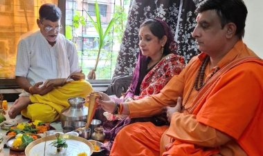 BJP महाराष्ट्र प्रदेश प्रवक्ता शैलेश पांडे के निवास स्थान पर रुद्राभिषेक का आयोजन हुआ