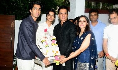 Sonu Sood  के निवास पर इको-फ्रेंडली घरेलू गणेशोत्सव का पांच दिवसीय भव्य आयोजन सम्पन्न