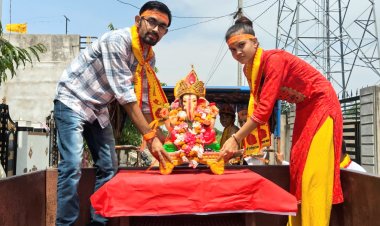 सिरोही के हमतिया कॉलोनी की गणेश मूर्ति का कमेरी बांध में धूमधाम से विसर्जन