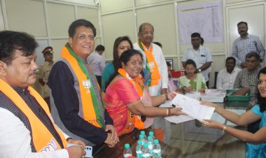 दहिसर की भाजपा प्रत्याशी मनीषाताई चौधरी ने भारी जनसैलाब की उपस्थिति में नामांकन पत्र किया दाखिल