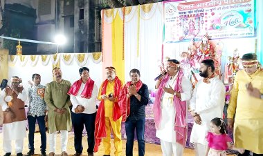 उत्तर भारतीय परिवार द्वारा 'माता की चौकी' और फूलों की होली स्नेह-मिलन का भव्य आयोजन