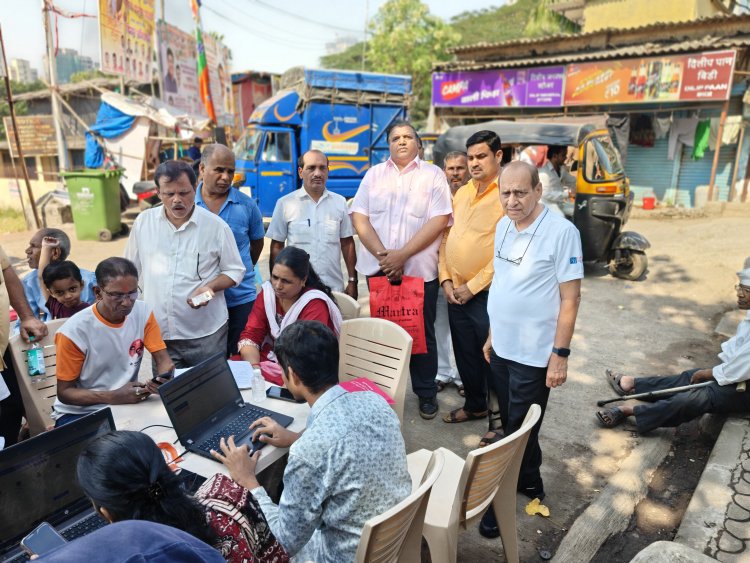 दहिसर में निःशुल्क आयुष्मान कार्ड एवं ई-श्रम कार्ड नामांकन शिविर का आयोजन