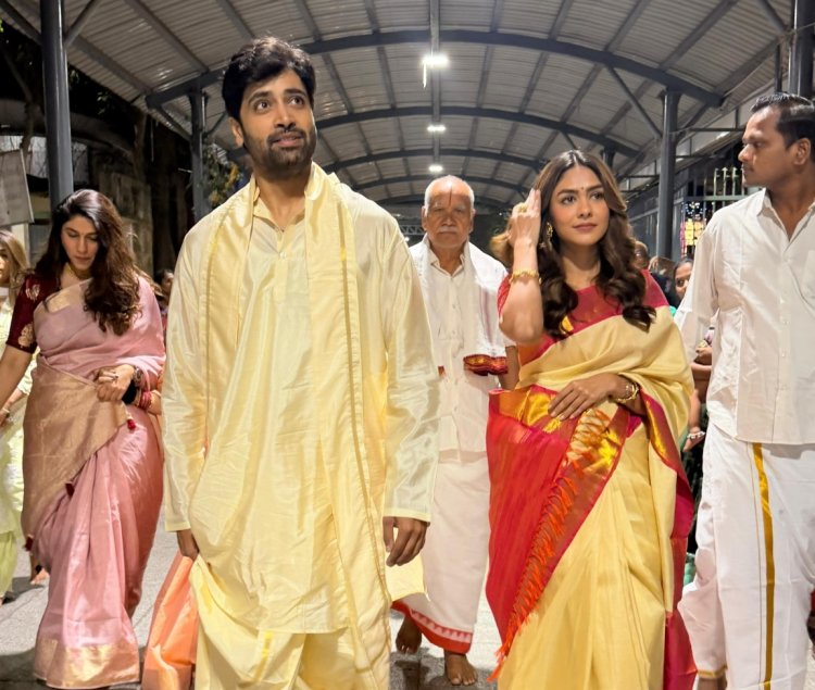 ‘डकैत’ के प्रमोशन की शुरुआत से पहले मृणाल ठाकुर और अड़ीवी शेष ने तिरुपति में लिया आशीर्वाद
