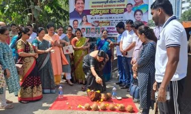 विधायक मनीषाताई चौधरी के हाथों 'दहिसर नदी सफाई' कार्य का भूमिपूजन हुआ...